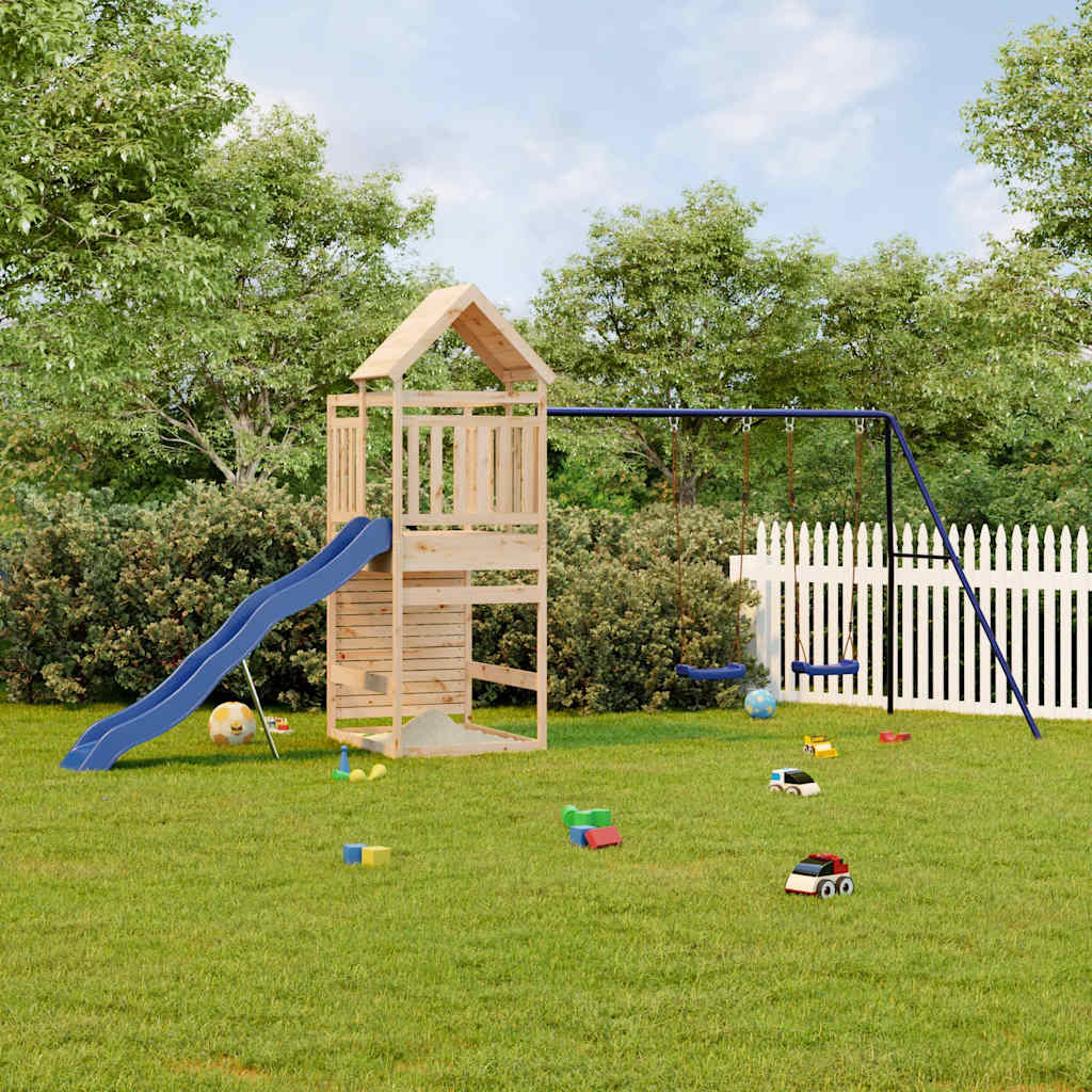 vida XL Spielturm Massivholz Kiefer