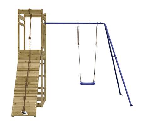 vidaXL Outdoor Playset Natural wood, Blue