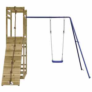 vidaXL Outdoor Playset Natural wood, Blue