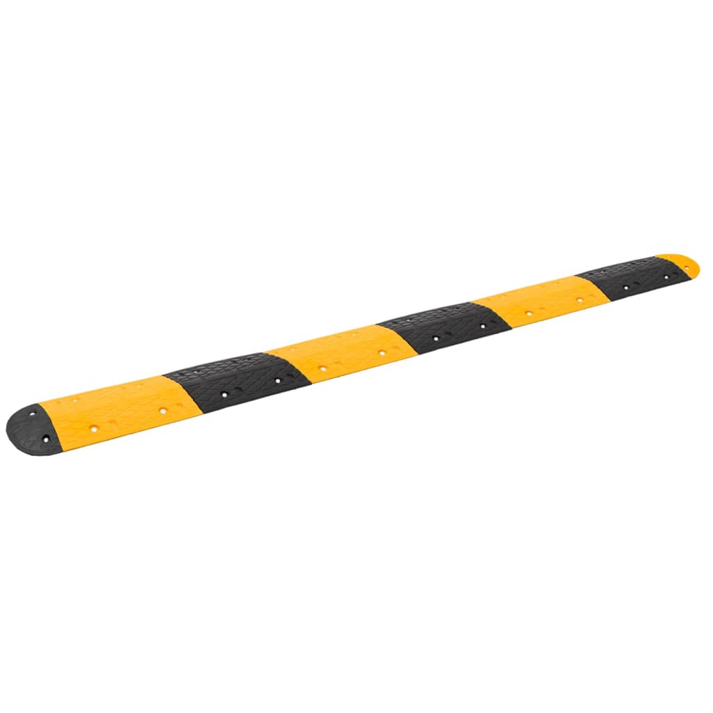 vidaXL Verkeersdrempel 323x32,5x4 cm rubber geel en zwart