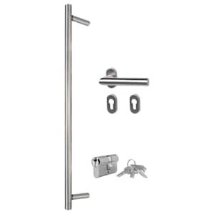 Vchodové dveře bílé 100 x 200 cm hliník a PVC - obrázek 9
