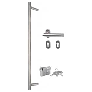 Vchodové dveře bílé 110 x 210 cm hliník a PVC - obrázek 9