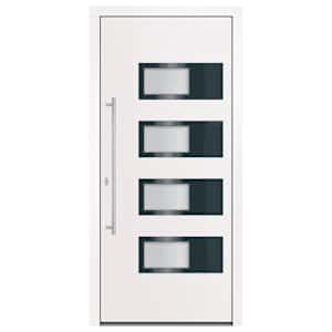 Vchodové dveře bílé 100 x 210 cm hliník a PVC - obrázek 3