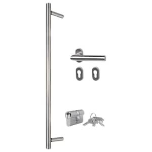 Vchodové dveře bílé 100 x 210 cm hliník a PVC - obrázek 9