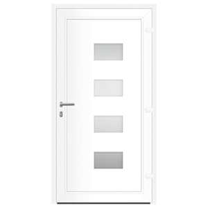 Vchodové dveře antracitové 100 x 200 cm hliník a PVC - obrázek 5