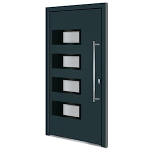 Vchodové dveře antracitové 110 x 210 cm hliník a PVC - obrázek 2