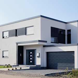 Vchodové dveře antracitové 110 x 210 cm hliník a PVC - obrázek 3
