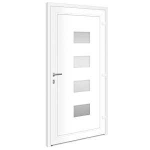 Vchodové dveře antracitové 110 x 210 cm hliník a PVC - obrázek 6