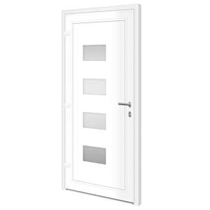 Vchodové dveře antracitové 100 x 210 cm hliník a PVC - obrázek 5