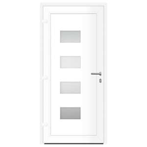 Vchodové dveře antracitové 100 x 210 cm hliník a PVC - obrázek 6
