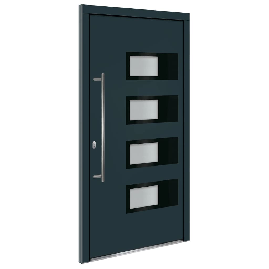 vidaXL Vchodové dveře antracitové 110 x 210 cm hliník a PVC
