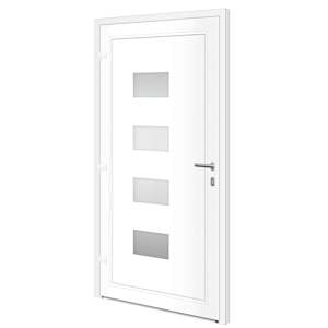 Vchodové dveře antracitové 110 x 210 cm hliník a PVC - obrázek 6