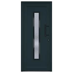 vidaXL Front Door Anthracite 88x200 cm PVC