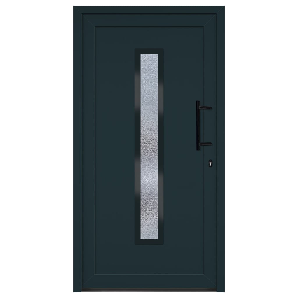 vidaXL Voordeur 108x200 cm PVC antracietkleurig afbeelding