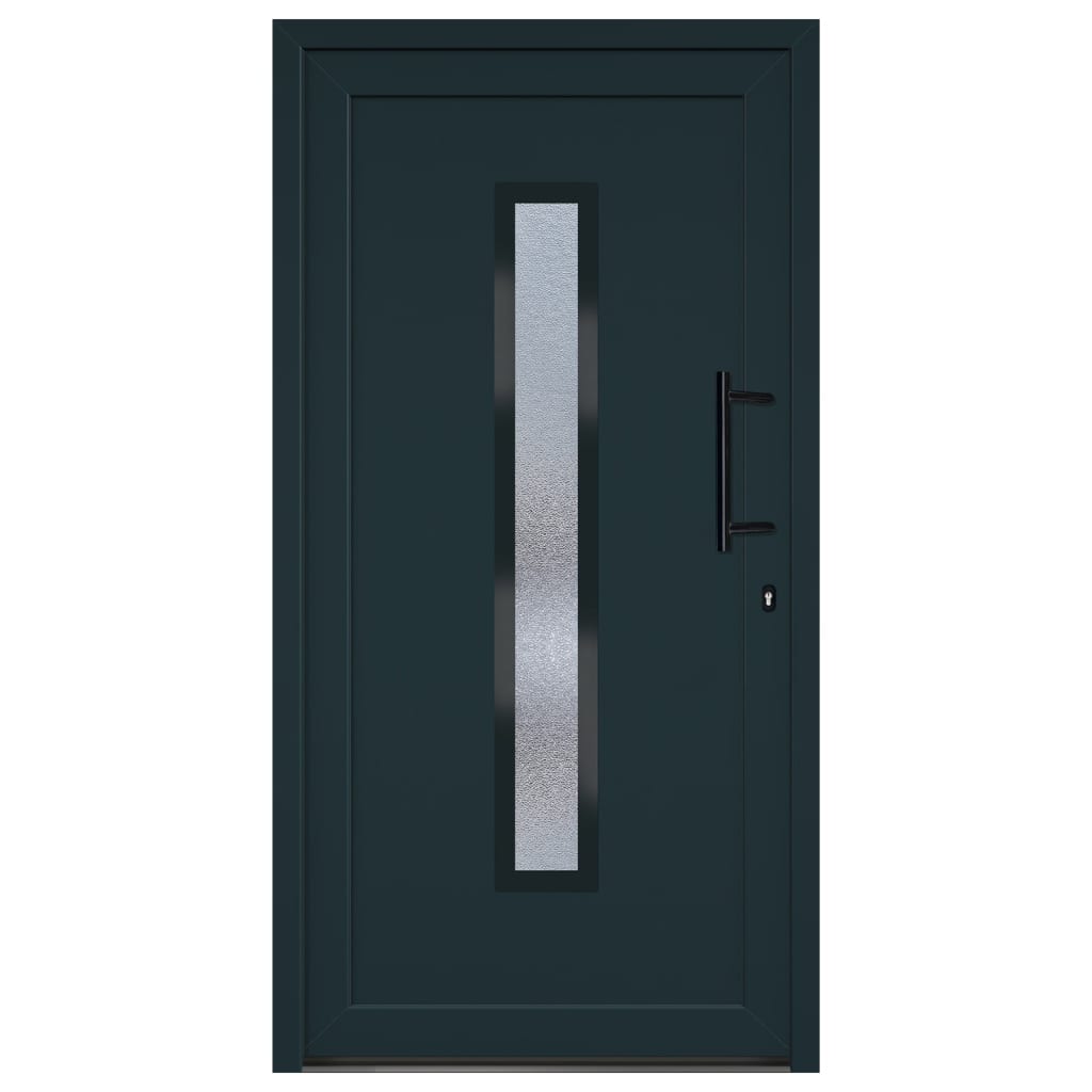 vidaXL Voordeur 108x208 cm PVC antracietkleurig afbeelding