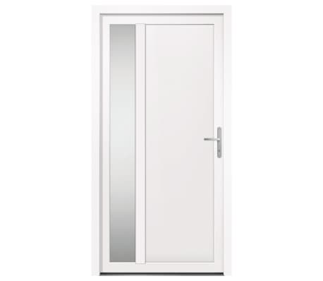 Porta Ingresso PVC VidaXL Bianca 108x208cm - Sicura, Con Vetri Isolanti E 5 Serrature - Foto 4
