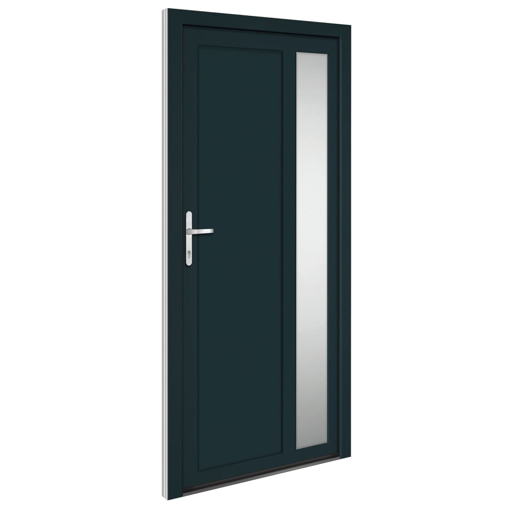 vidaXL Priekinės durys, antracito spalvos, 98x200cm, PVC