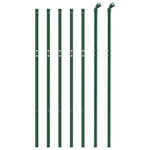 vidaXL Gard plasă de s&acirc;rmă, verde, 1x10 m, oțel galvanizat