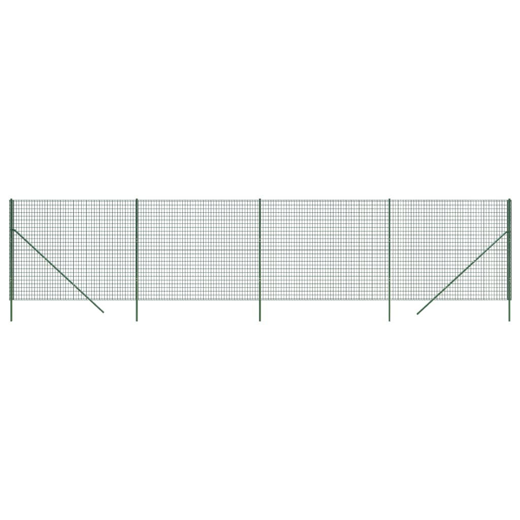 vidaXL Drátěné pletivo zelené 2 x 10 m pozinkovaná ocel