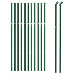 vidaXL Gard plasă de s&acirc;rmă, verde, 1x25 m, oțel galvanizat