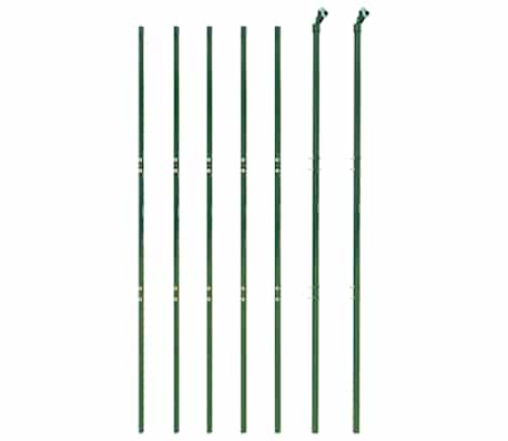 vidaXL Wire Mesh Fence Green 7.2x32.8' Galvanised Steel