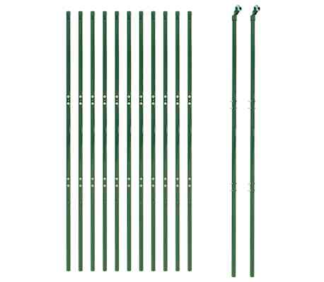 vidaXL Ogrodzenie ze zgrzewanej siatki, zielone, 1,4x25 m