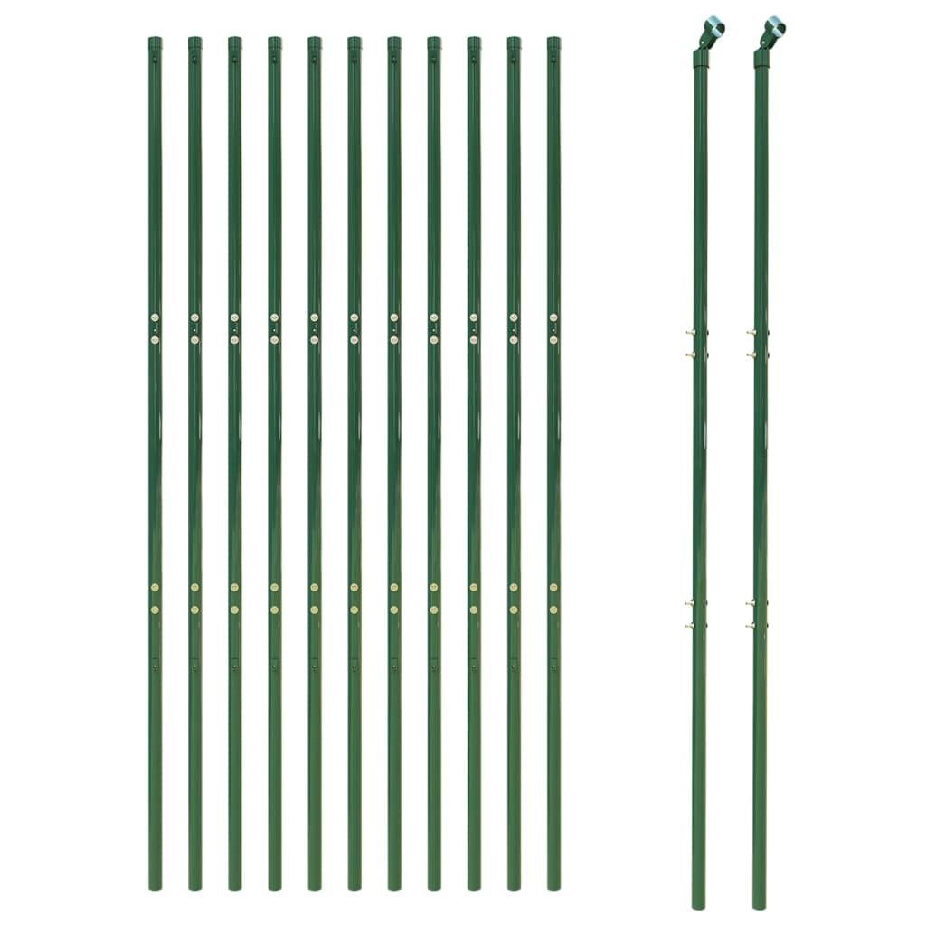 vidaXL Draadgaashek 1,6x25 m gegalvaniseerd staal groen afbeelding