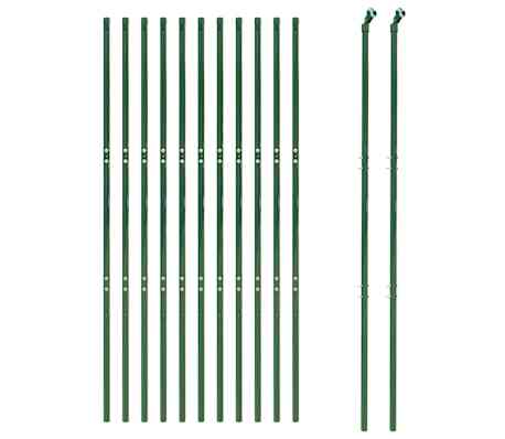 vidaXL Draadgaashek 2x25 m gegalvaniseerd staal groen