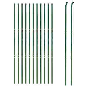 vidaXL Cl&ocirc;ture en treillis m&eacute;tallique vert 2,2x25 m acier galvanis&eacute;