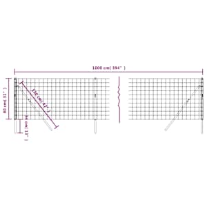 Drátěné pletivo zelené 0,8 x 10 m pozinkovaná ocel - obrázek 5