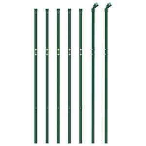 vidaXL Cl&ocirc;ture en treillis m&eacute;tallique vert 0,8x10 m acier galvanis&eacute;