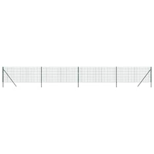 vidaXL traataed, roheline, 1 x 10 m, tsingitud teras