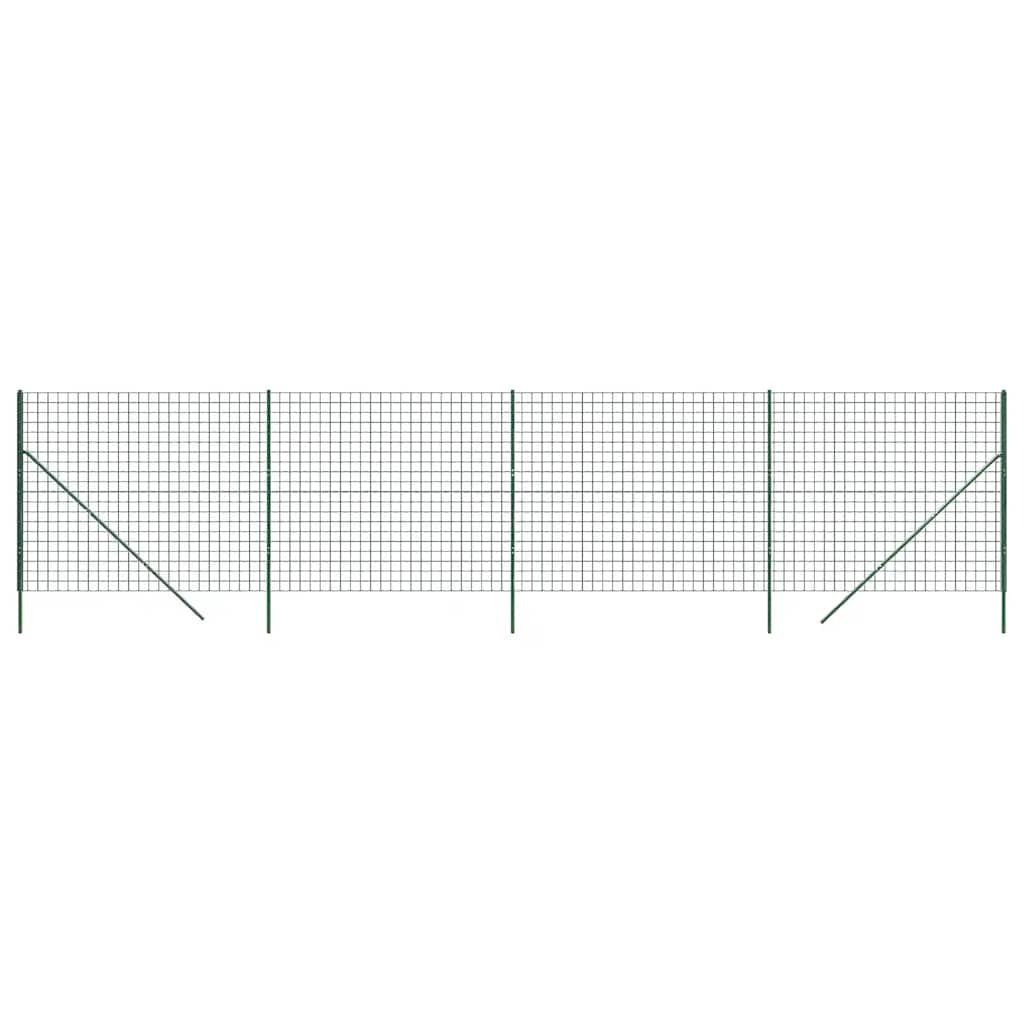 vidaXL Drátěné pletivo zelené 2 x 10 m pozinkovaná ocel