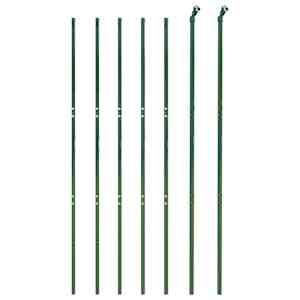 vidaXL Cl&ocirc;ture en treillis m&eacute;tallique vert 2x10 m acier galvanis&eacute;