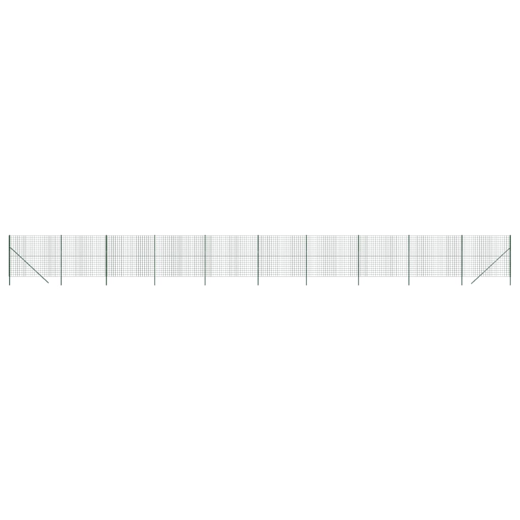 Maschendrahtzaun Grün 1,8x25 m Verzinkter Stahl