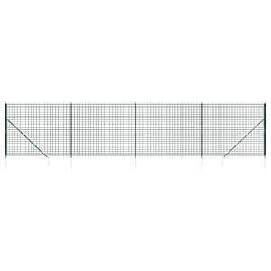 Drátěný plot s kotevními hroty zelený 2 x 10 m - obrázek 2