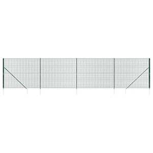 Drátěný plot s kotevními hroty zelený 2,2 x 10 m - obrázek 2