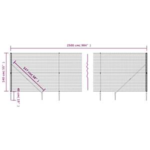 Drátěný plot s kotevními hroty zelený 1,4 x 25 m - obrázek 6