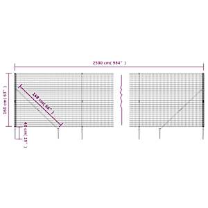 Drátěný plot s kotevními hroty zelený 1,6 x 25 m - obrázek 6