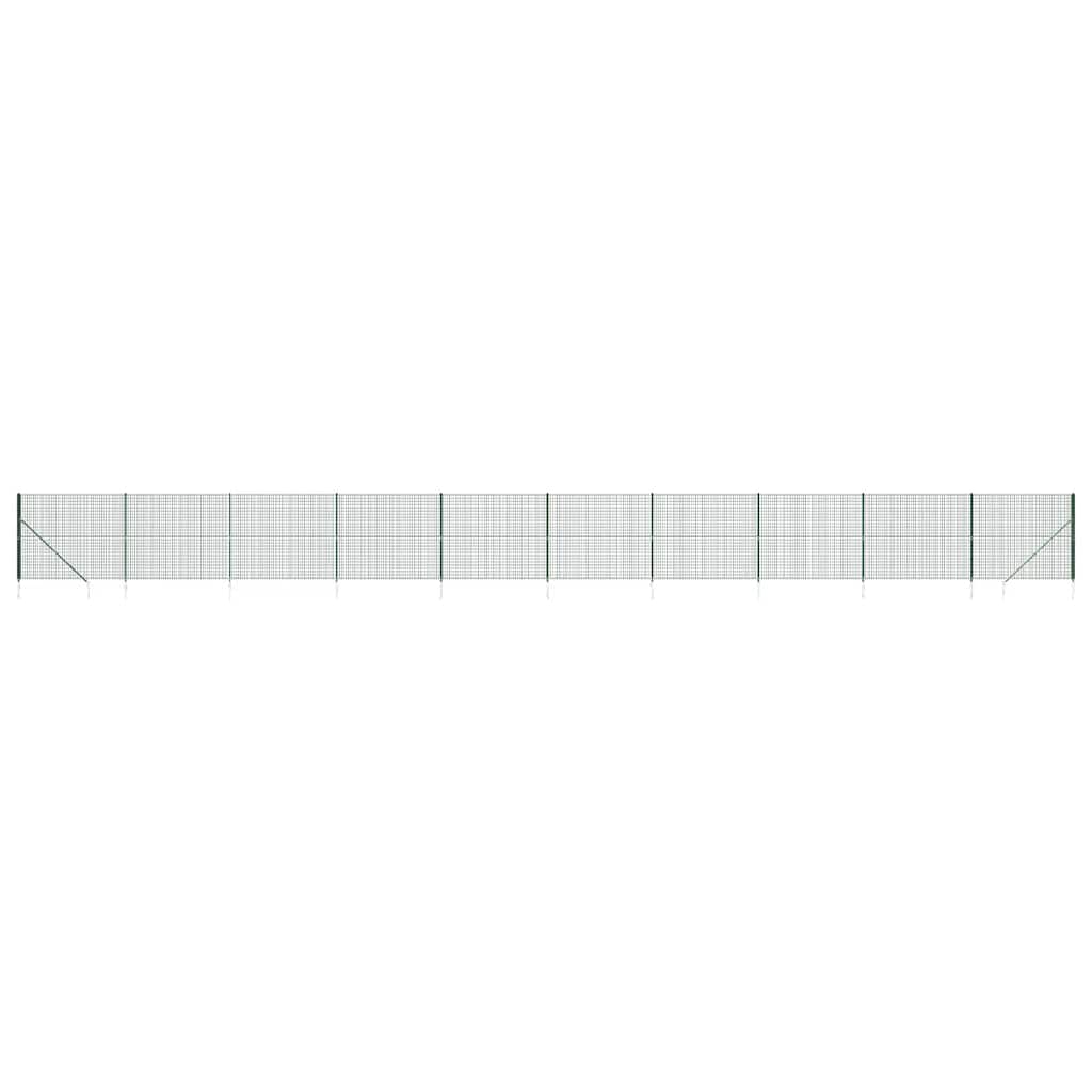 vidaXL Drátěný plot s kotevními hroty zelený 1,8 x 25 m
