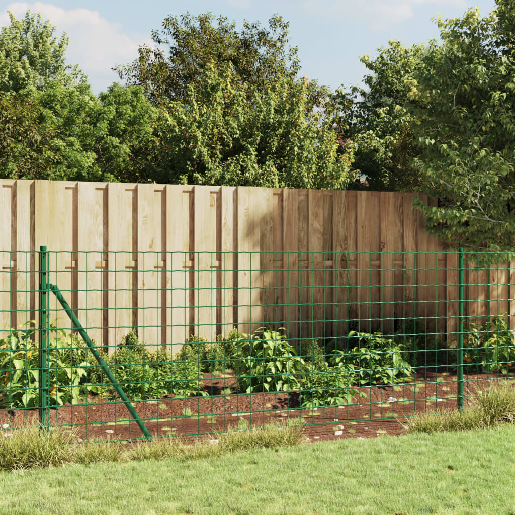 Drátěný plot s kotevními hroty zelený 1,1 x 10 m
