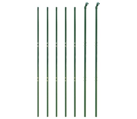 vidaXL Wire Mesh Fence with Spike Anchors Green 1.8x10 m