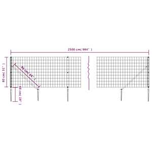 Drátěný plot s kotevními hroty zelený 0,8 x 25 m - obrázek 5