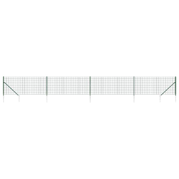 vidaXL traataed vaiadega, roheline, 0,8 x 10 m