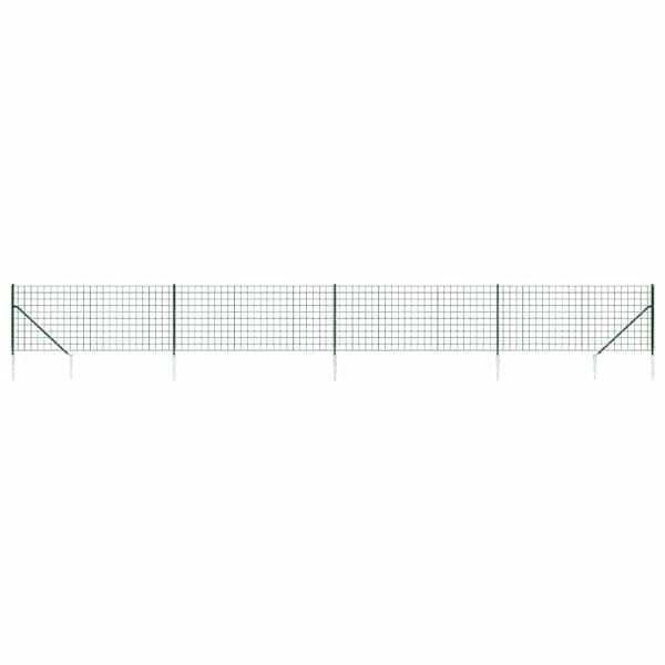 vidaXL traataed vaiadega, roheline, 1,1 x 10 m