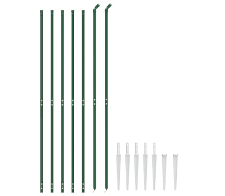 vidaXL Draadgaashek met grondankers 1,4x10 m groen