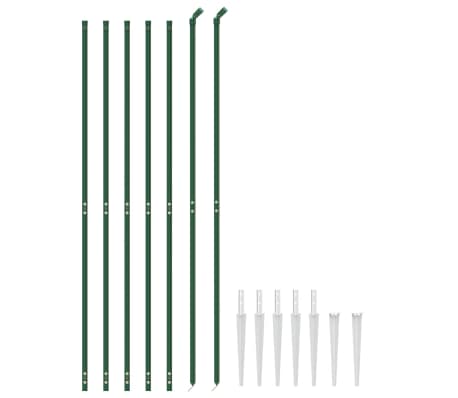 vidaXL Draadgaashek met grondankers 1,6x10 m groen