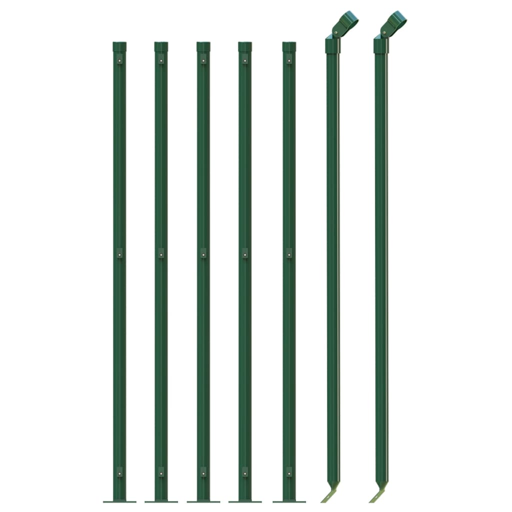 vidaXL Gard plasă de sârmă cu bordură, verde, 1,1x10 m