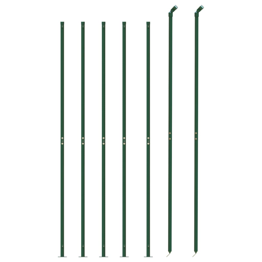 vidaXL Gard plasă de sârmă cu bordură, verde, 1,4x10 m