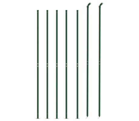 vidaXL Recinzione Metallica con Flangia Verde 2x10 m